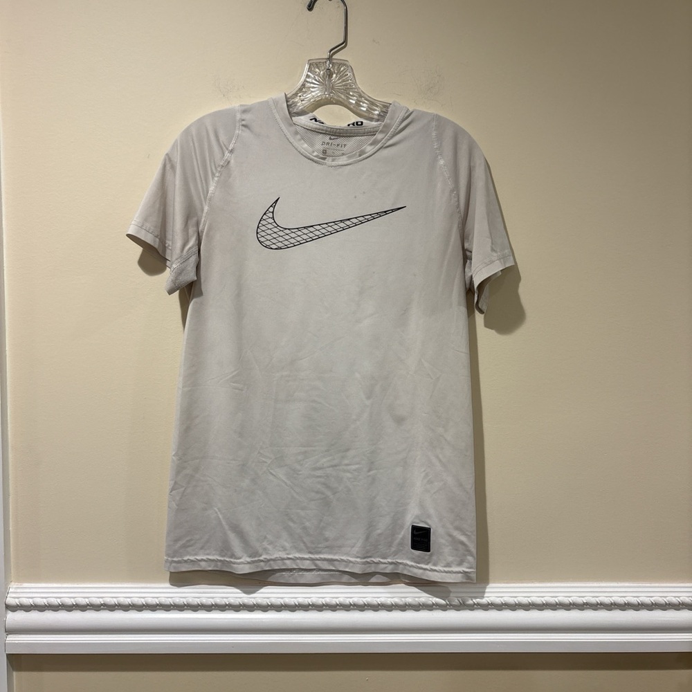 Nike Boys White Dri-FIT Short Sleeve Performance Shirt